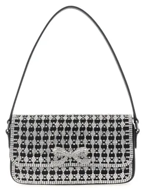 Self Portrait    Self Portrait 'Black Crystal Baguette' Shoulder Bag